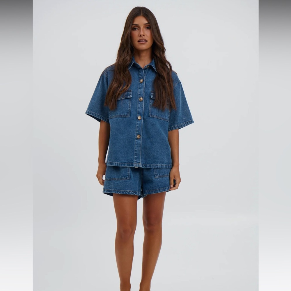 Bronze snake denim set